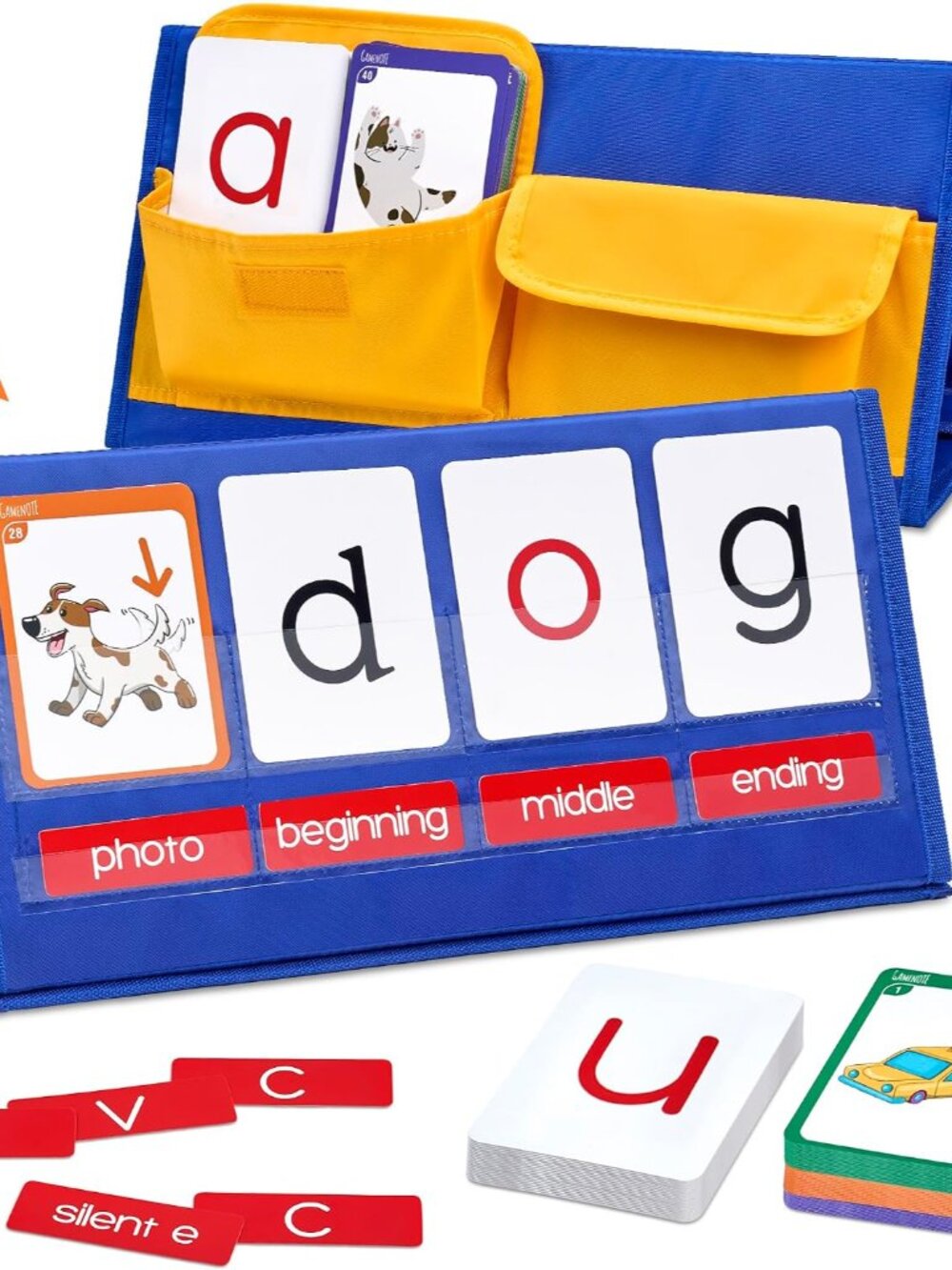 CVC Word Builder Pocket Chart, Phonics Cards for Kindergarten
